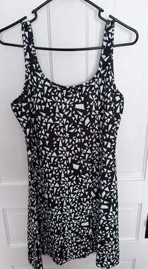Lightbare Women's UPF 50+ Sun Protection Tank Dress A-Line with Pockets  size L